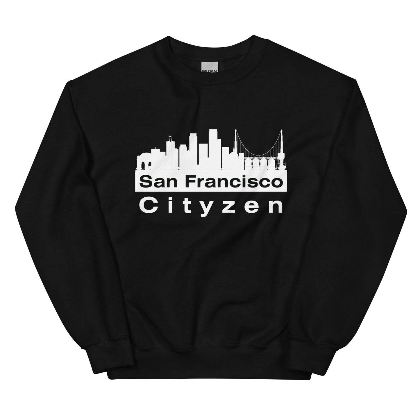 San Francisco Cityzen Crewneck Sweatshirt Large Front Print