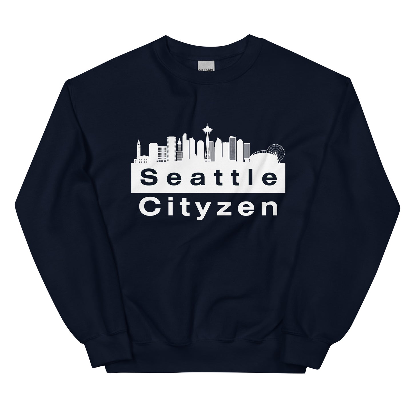 Seattle Cityzen Crewneck Sweatshirt Large Front Print