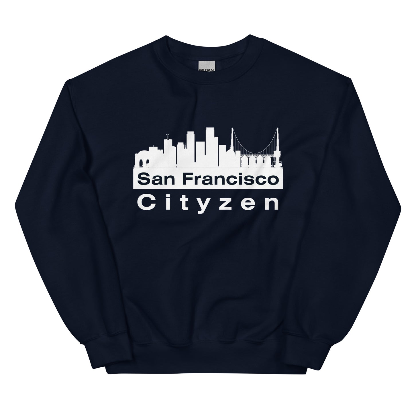 San Francisco Cityzen Crewneck Sweatshirt Large Front Print