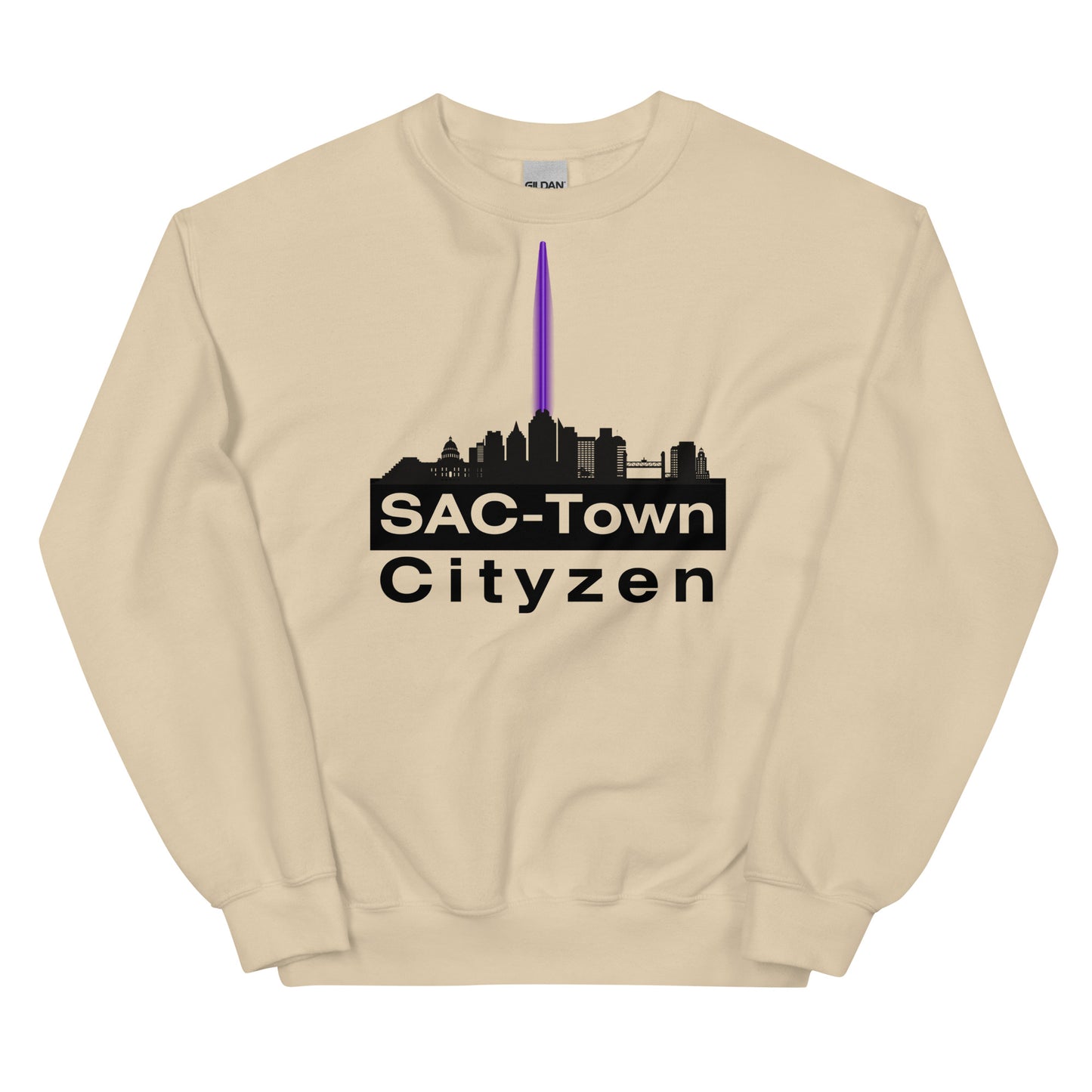 Sac Town (Sacramento) Cityzen Crewneck Sweatshirt Large Front Print