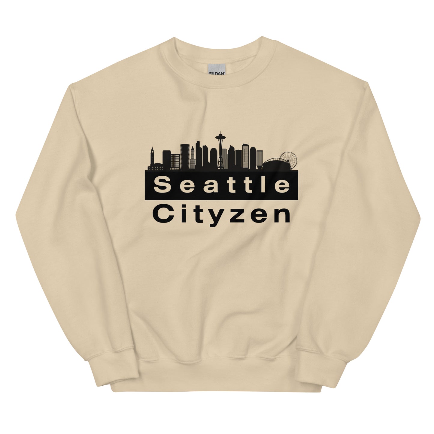 Seattle Cityzen Crewneck Sweatshirt Large Front Print