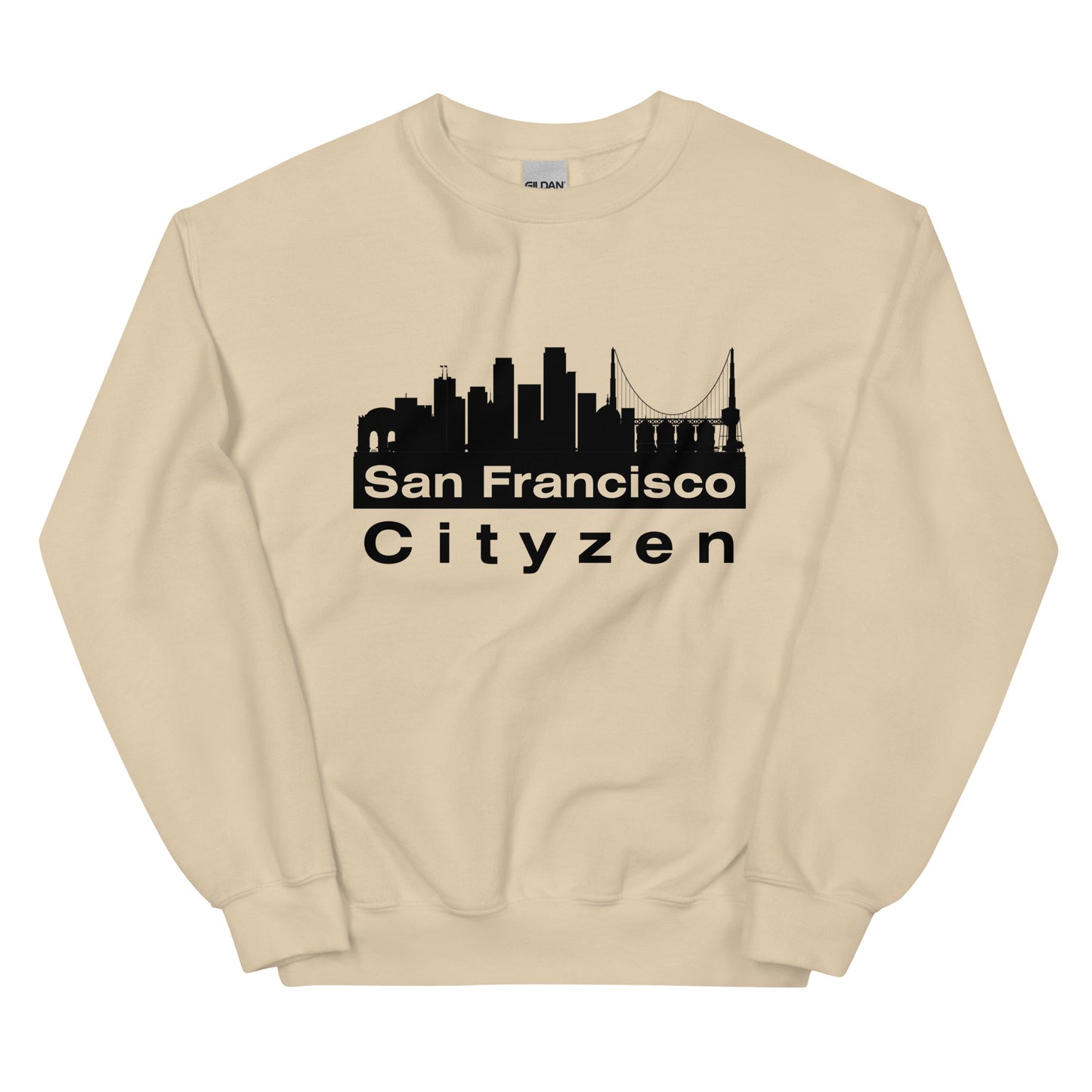 San Francisco Cityzen Crewneck Sweatshirt Large Front Print
