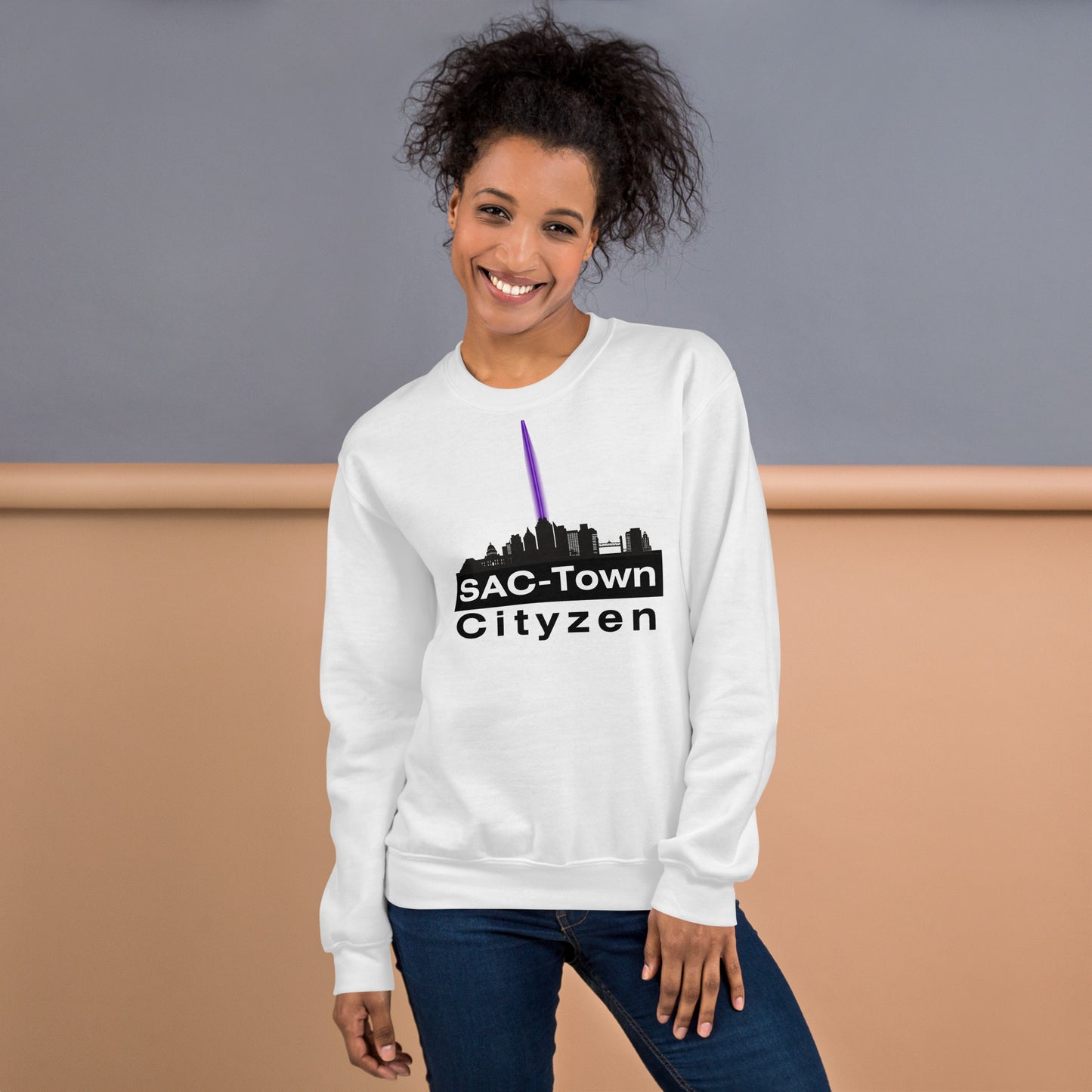 Sac Town (Sacramento) Cityzen Crewneck Sweatshirt Large Front Print