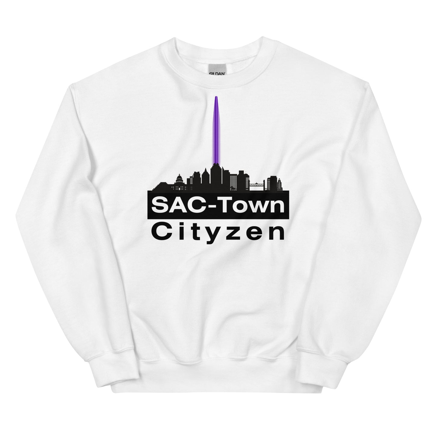 Sac Town (Sacramento) Cityzen Crewneck Sweatshirt Large Front Print