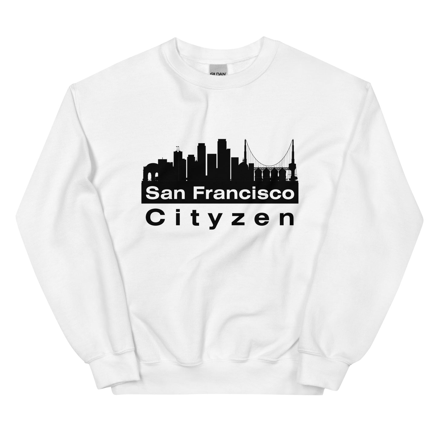 San Francisco Cityzen Crewneck Sweatshirt Large Front Print
