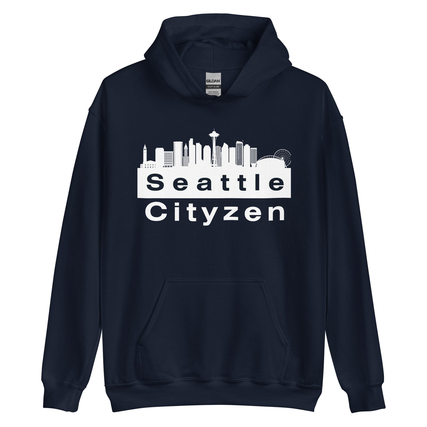 Seattle Cityzen Hoodie Large Front Print