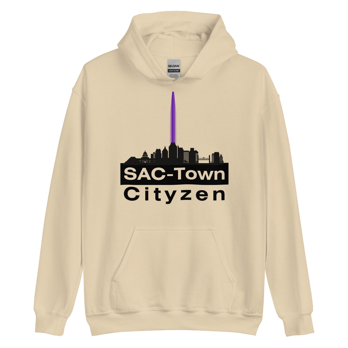 Sac Town (Sacramento) Cityzen Hoodie Large Front Print