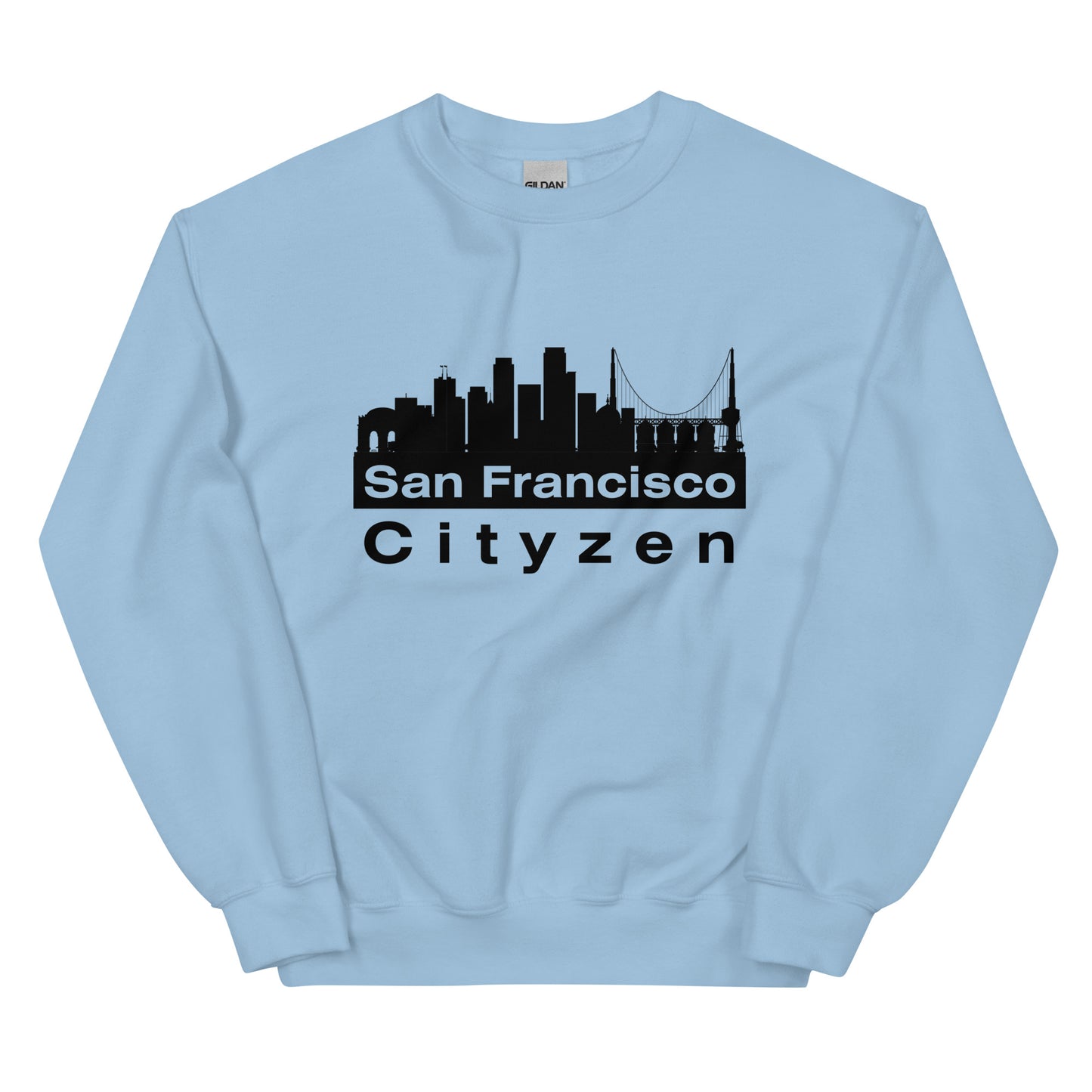 San Francisco Cityzen Crewneck Sweatshirt Large Front Print